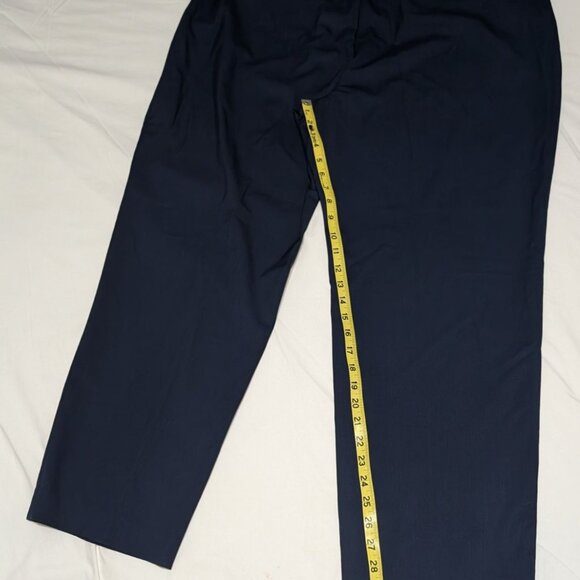 Jones New York Womens Navy Stretch Runway Slim Pants 20W Polyester Blend Career - Picture 10 of 16